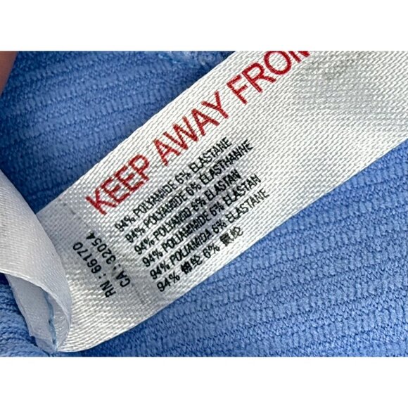 NWT UO Blue Ribbed Bodysuit XS/S High Neck V-Slit Thong • Modern Minimalist Y2K - Picture 4 of 16